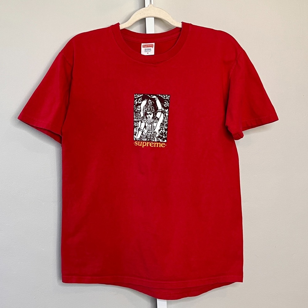 Supreme Mantra T-Shirt Crewneck Red Short Sleeve Mens M‎
